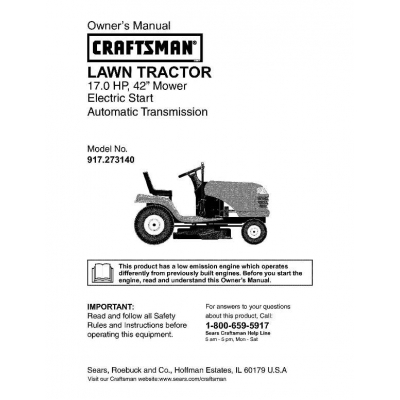 Craftsman Mower Owners Manual Download